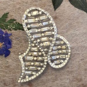 vintage crystal brooch